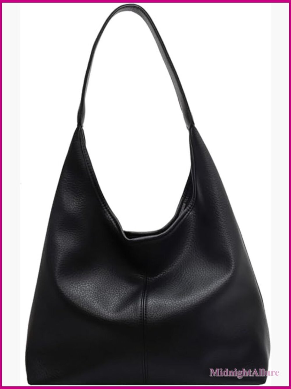 Slouchy Hobo Tote Bag Set - Soft PU Leather Shoulder Purse 2-Pack